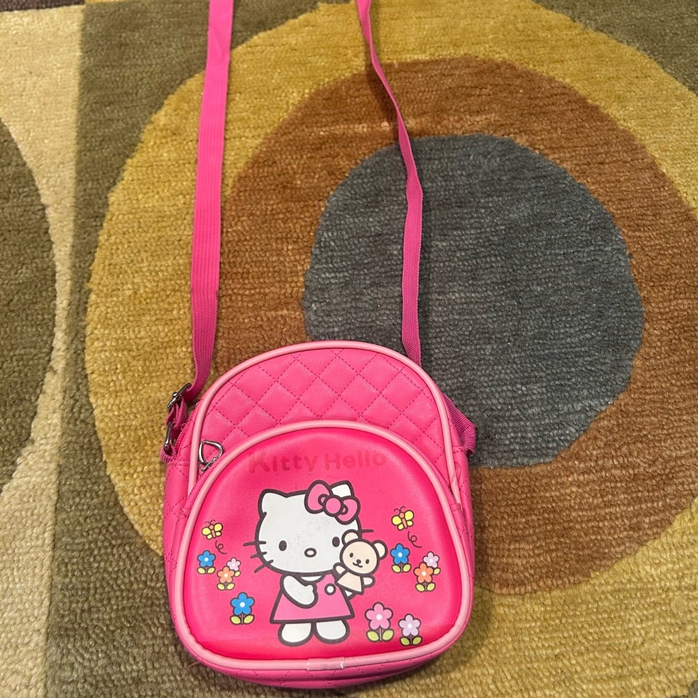 Hello Kitty Sanrio Y2K Vintage Retro Early 2000’s Mini Crossbody Purse Bag Pink
